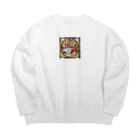 mofu mofu309のポルシェ見えへん Big Crew Neck Sweatshirt