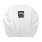 猫雑貨屋　ねこまろのにゃんこ宇宙の彼方へ Big Crew Neck Sweatshirt