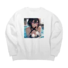 neko_28のセクシー水着のお姉さん1 Big Crew Neck Sweatshirt