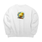 yukikinoの星とかわいいひよこちゃん Big Crew Neck Sweatshirt