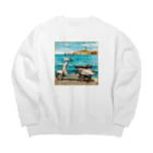 takotakoの原動付き自転車 Big Crew Neck Sweatshirt