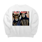 Yamapのヴェネチアのカーニバルの美しい仮面 Big Crew Neck Sweatshirt