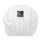 wloop01の可愛い宇宙飛行士 Big Crew Neck Sweatshirt