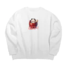 jinraizanのご飯まだ～？ Big Crew Neck Sweatshirt