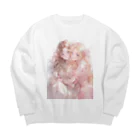 AIと愛とARTのSHOPのなかよし乙女 Big Crew Neck Sweatshirt