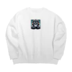 ごりら@ネットビジネスアドバイザーのヘッドホンゴリラ Big Crew Neck Sweatshirt