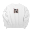 mofu mofu309の見ててマジ合格するから Big Crew Neck Sweatshirt