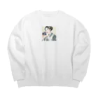 etwoshopの和美さん写真を撮る Big Crew Neck Sweatshirt