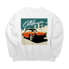 めそぽのカリフォルニアのオレンジの車 Big Crew Neck Sweatshirt