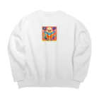 Satoshi27の世界を守るヒーロー Big Crew Neck Sweatshirt