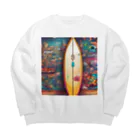 LOCO_のサーフボードのプリントグッズ Big Crew Neck Sweatshirt