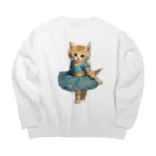 ハッピー・ディライト・ストアのバレリーナの子猫 Big Crew Neck Sweatshirt