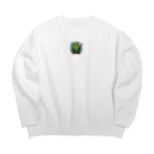 green artist のプランツパラダイスグリーンアガベ Big Crew Neck Sweatshirt