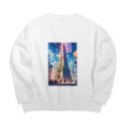 ワンダーワールド・ワンストップの空高くそびえ立つ塔 Big Crew Neck Sweatshirt