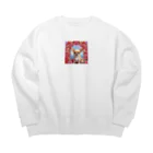 チワワ愛好家ショップの王室の秘密とチワワと薔薇 Big Crew Neck Sweatshirt