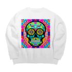 夕凪の凧のsugarskull Big Crew Neck Sweatshirt