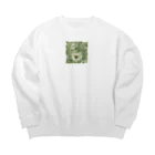 千裕アトリエ（いつもありがとう）のグリーンティーのアート　green tea art Big Crew Neck Sweatshirt