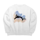 RabbitHouseのクジラ宙返り Big Crew Neck Sweatshirt