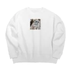 mofu mofu309のコンタクトにしたでいらんわ Big Crew Neck Sweatshirt