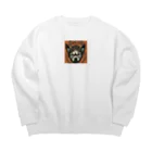 チワワ愛好家ショップの野性のハート：ワイルドチワワ Big Crew Neck Sweatshirt