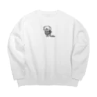 MIUTIのリードが絡まったパグ Big Crew Neck Sweatshirt