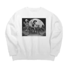 Skull sectionのドクロとバイク Big Crew Neck Sweatshirt