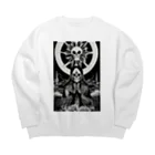 Skull sectionの太陽に祈り Big Crew Neck Sweatshirt