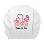 bravoadのタコ & 猫 Big Crew Neck Sweatshirt