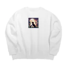 gin-nanaのチームわんにゃん Big Crew Neck Sweatshirt