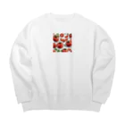 千裕アトリエ（いつもありがとう）のトマト（Tomato） Big Crew Neck Sweatshirt