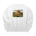 名画館のブリューゲル「バベルの塔①」　ピーテル・ブリューゲルの絵画【名画】 Big Crew Neck Sweatshirt