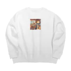 toko-tenの休日 Big Crew Neck Sweatshirt