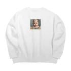 ikeikesawaの赤ちゃんのかわいいグッズ Big Crew Neck Sweatshirt