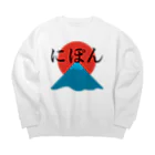 ZuRUIの日本 Big Crew Neck Sweatshirt