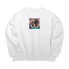 チャチャのドラゴン Big Crew Neck Sweatshirt