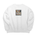 チャチャの可愛いわんこの集まり！ Big Crew Neck Sweatshirt