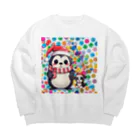 MistyStarkのペンギン犬 Big Crew Neck Sweatshirt