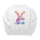 凜's グッズショップの雪うさぎちゃんグッズ Big Crew Neck Sweatshirt