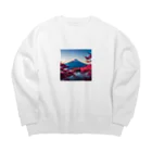 P.H.C（pink house candy）の富士山と紅葉、そして湖のグッズ Big Crew Neck Sweatshirt