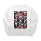 Skull sectionの薔薇とドクロ Big Crew Neck Sweatshirt