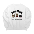 りえど工房のSoul Mate 🐈 Big Crew Neck Sweatshirt