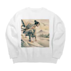 wassyoi9の波乗侍 Big Crew Neck Sweatshirt