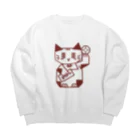 Lin Designのしかくい招き猫 Big Crew Neck Sweatshirt