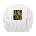 名画館のドガ「バレエ教室」　エドガー・ドガの絵画（ダンス教室）【名画】踊り子シリーズ Big Crew Neck Sweatshirt