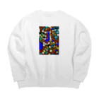 No Fishing No Life のよーく見ると水タバコ？ Big Crew Neck Sweatshirt