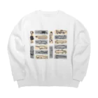 いきものや　のの（別館）のいきものたくさん縦は縦 Big Crew Neck Sweatshirt