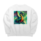 endless loveの龍 Big Crew Neck Sweatshirt