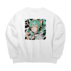 VOCALOID風な商品をのVOCALOID風 猫耳ちゃん Big Crew Neck Sweatshirt