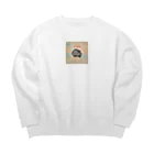 ともぶこのがんばるマン Big Crew Neck Sweatshirt