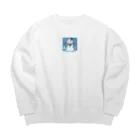 tomy1022のゆきだるまくん Big Crew Neck Sweatshirt